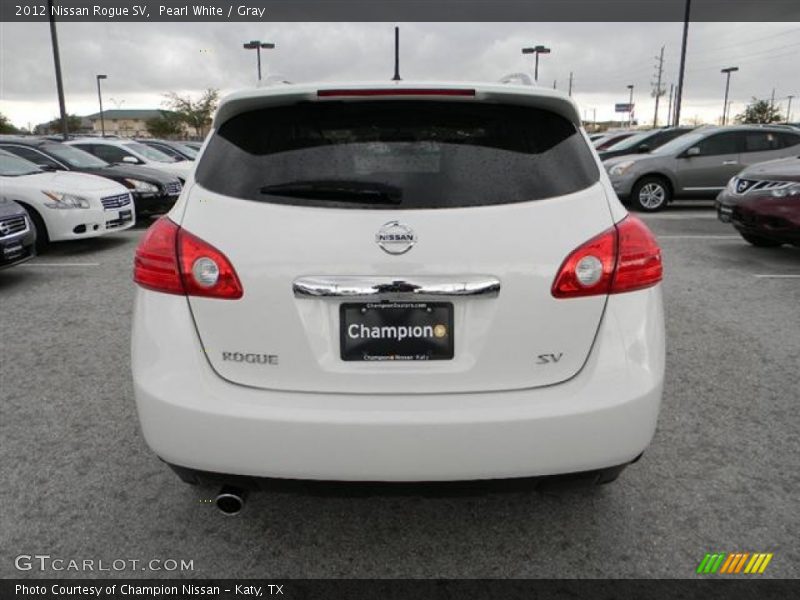 Pearl White / Gray 2012 Nissan Rogue SV