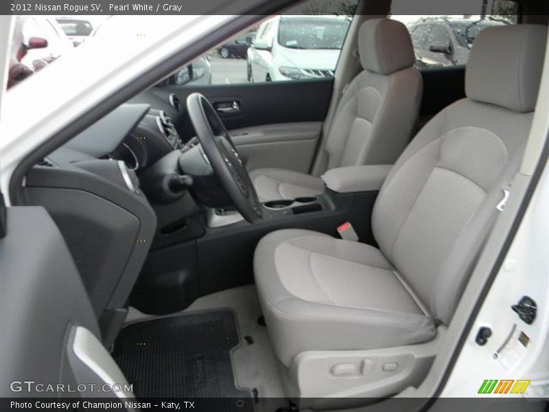 Pearl White / Gray 2012 Nissan Rogue SV