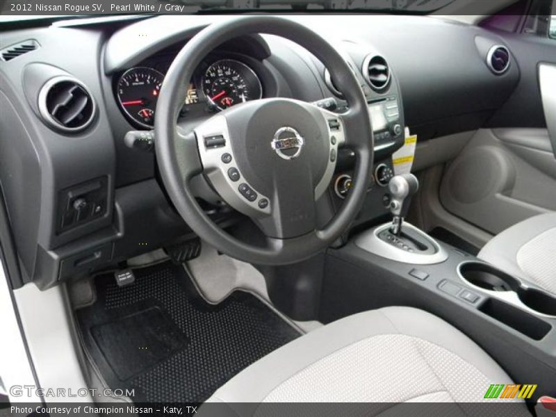 Pearl White / Gray 2012 Nissan Rogue SV