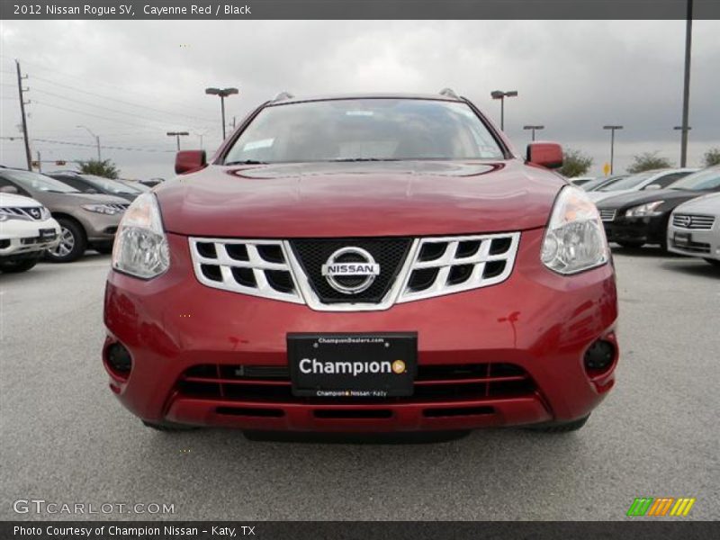 Cayenne Red / Black 2012 Nissan Rogue SV