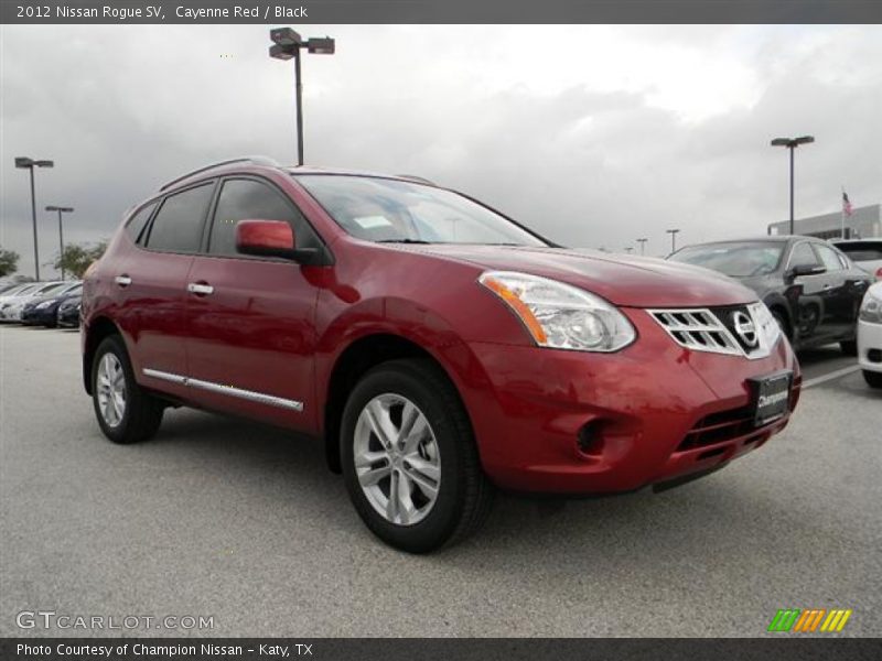 Cayenne Red / Black 2012 Nissan Rogue SV