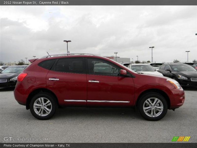 Cayenne Red / Black 2012 Nissan Rogue SV