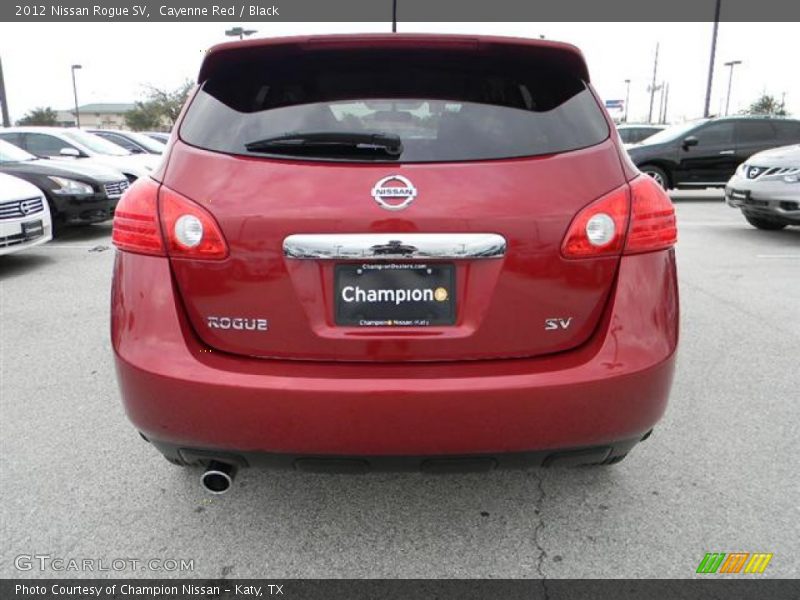 Cayenne Red / Black 2012 Nissan Rogue SV