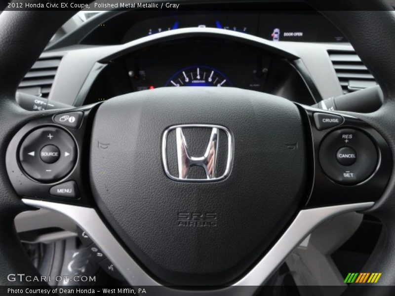 Polished Metal Metallic / Gray 2012 Honda Civic EX Coupe