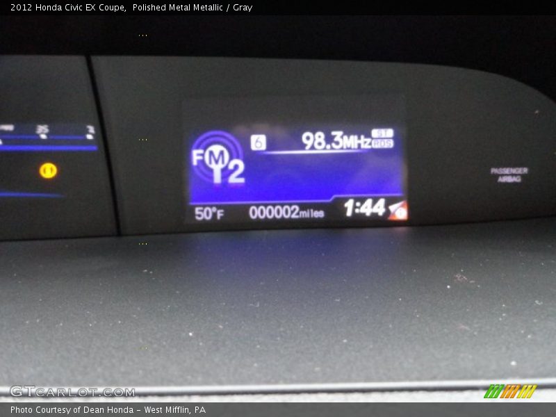 Polished Metal Metallic / Gray 2012 Honda Civic EX Coupe