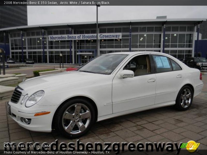 Arctic White / Sahara Beige/Black 2008 Mercedes-Benz E 350 Sedan