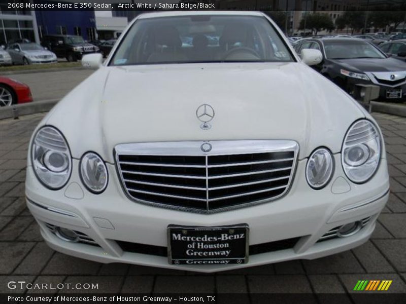 Arctic White / Sahara Beige/Black 2008 Mercedes-Benz E 350 Sedan