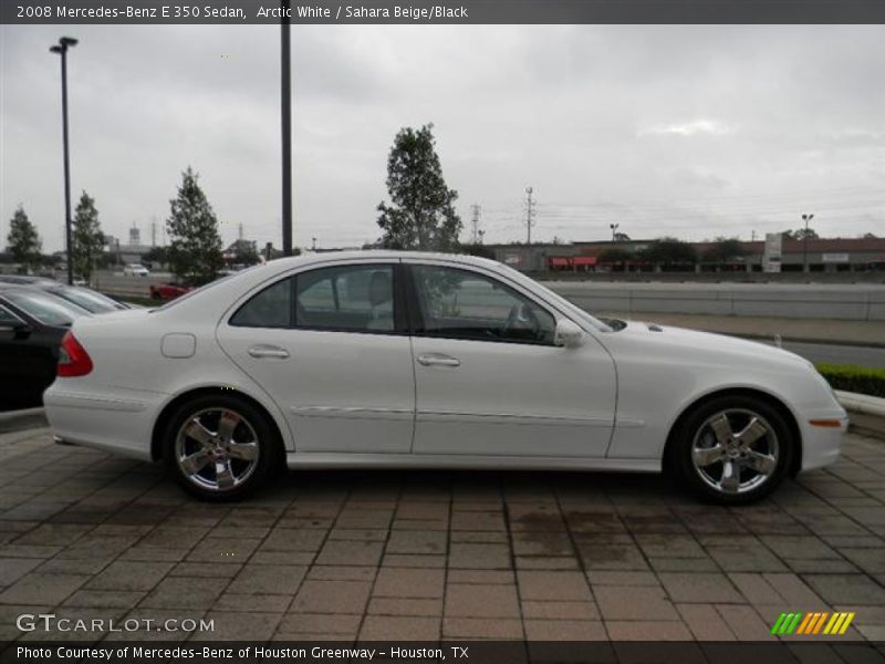Arctic White / Sahara Beige/Black 2008 Mercedes-Benz E 350 Sedan