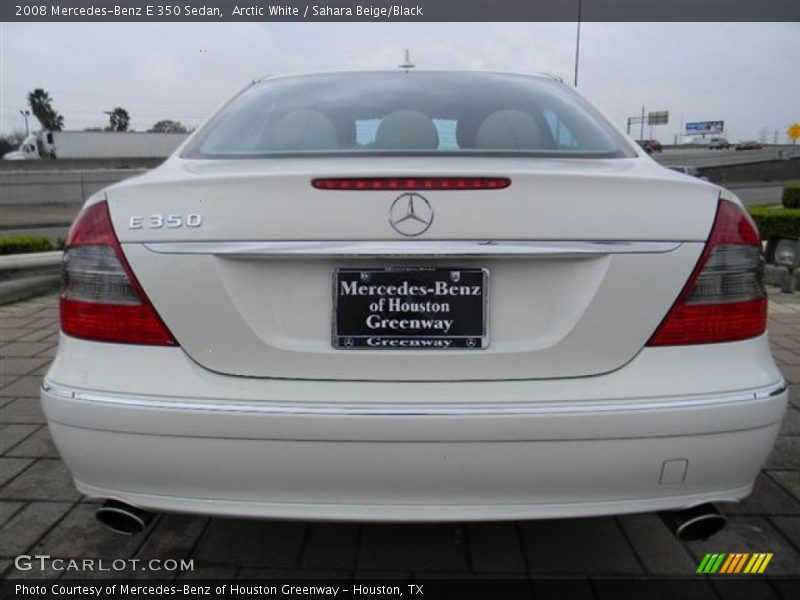 Arctic White / Sahara Beige/Black 2008 Mercedes-Benz E 350 Sedan