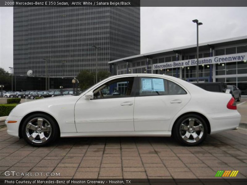 Arctic White / Sahara Beige/Black 2008 Mercedes-Benz E 350 Sedan