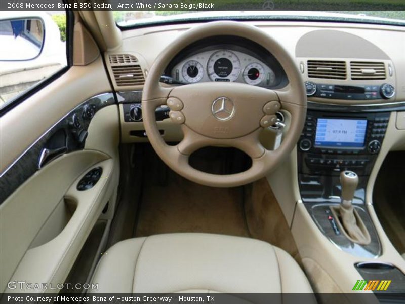 Arctic White / Sahara Beige/Black 2008 Mercedes-Benz E 350 Sedan
