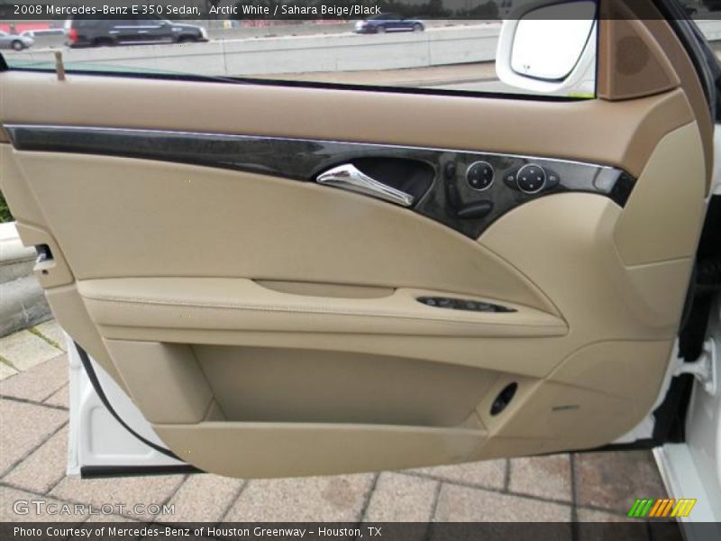 Arctic White / Sahara Beige/Black 2008 Mercedes-Benz E 350 Sedan