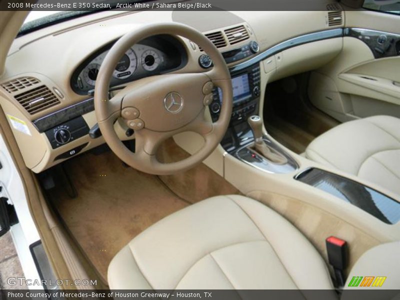 Arctic White / Sahara Beige/Black 2008 Mercedes-Benz E 350 Sedan