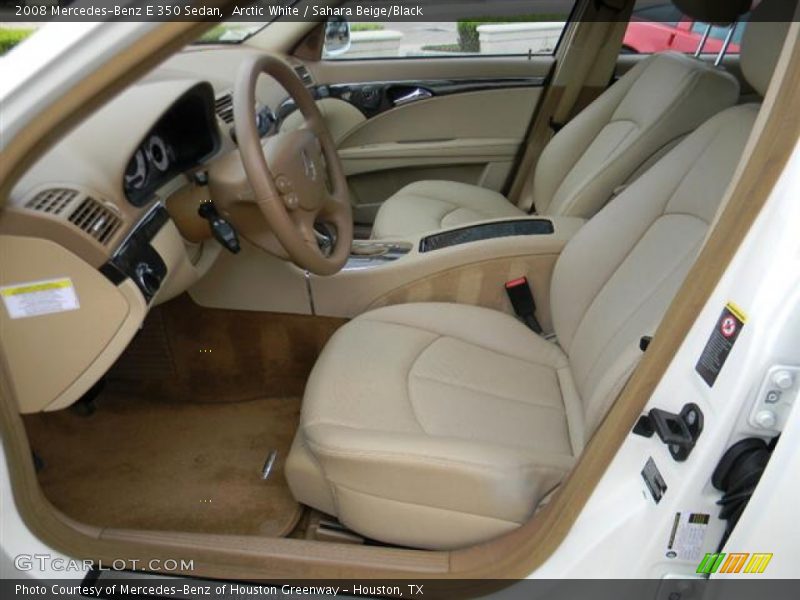 Arctic White / Sahara Beige/Black 2008 Mercedes-Benz E 350 Sedan