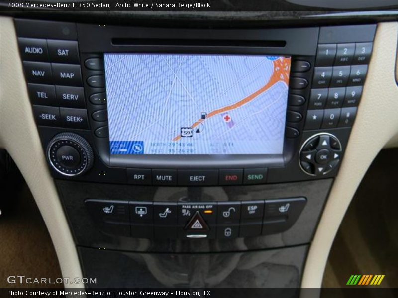 Arctic White / Sahara Beige/Black 2008 Mercedes-Benz E 350 Sedan