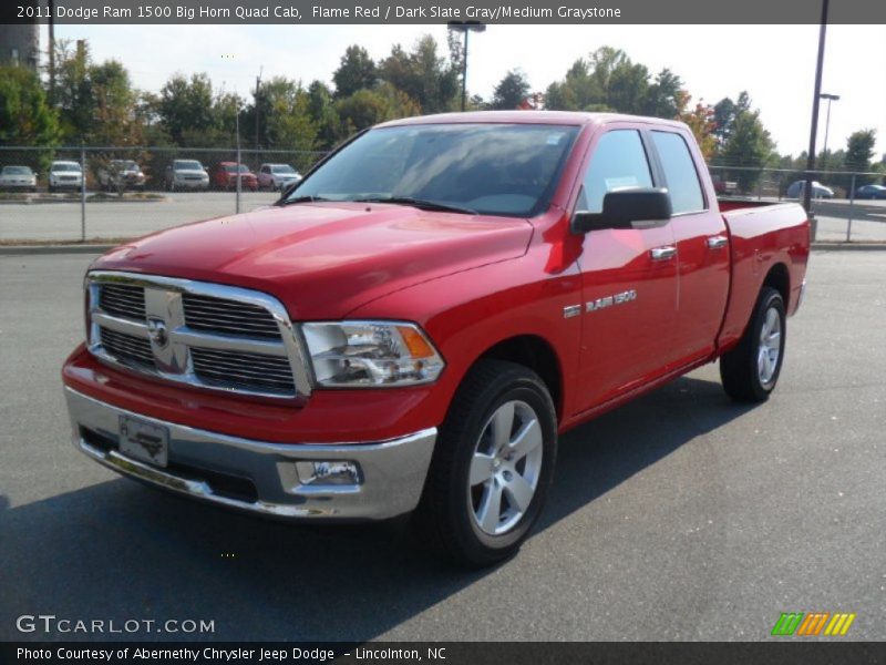 Flame Red / Dark Slate Gray/Medium Graystone 2011 Dodge Ram 1500 Big Horn Quad Cab