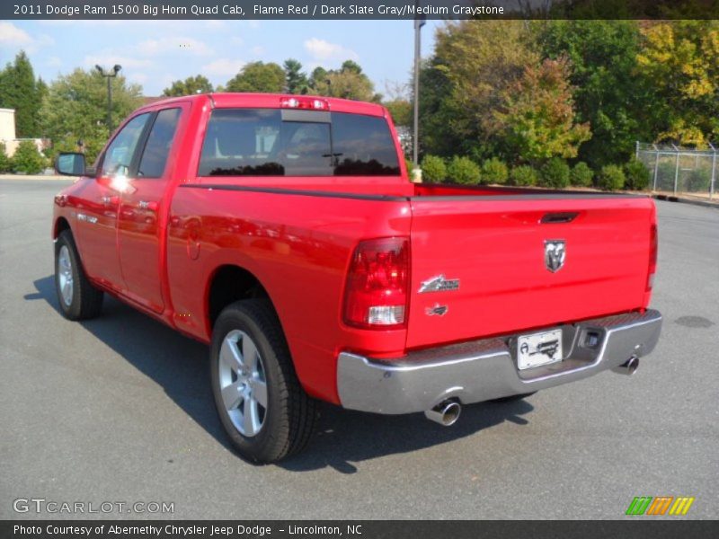Flame Red / Dark Slate Gray/Medium Graystone 2011 Dodge Ram 1500 Big Horn Quad Cab