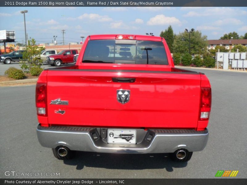 Flame Red / Dark Slate Gray/Medium Graystone 2011 Dodge Ram 1500 Big Horn Quad Cab