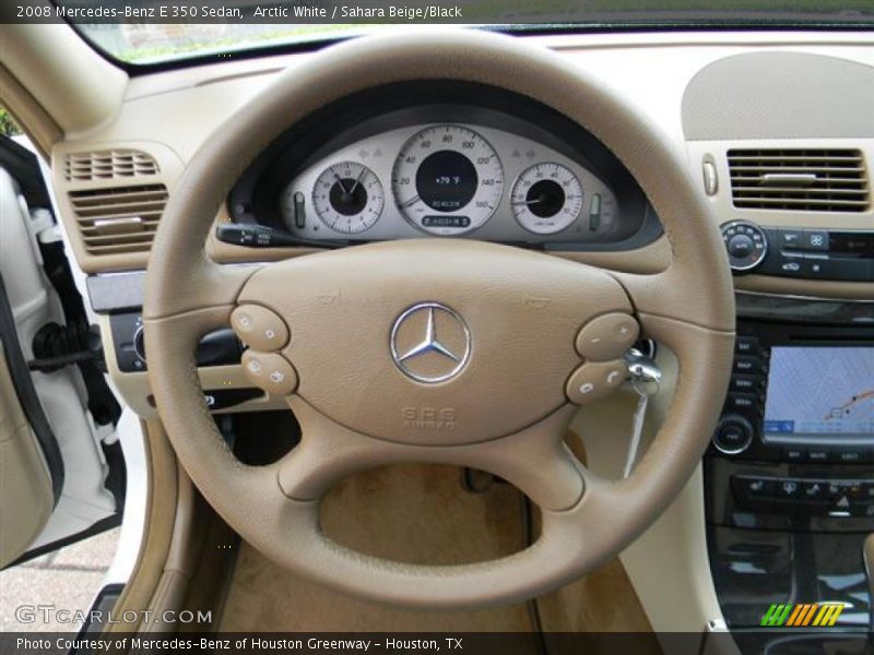 Arctic White / Sahara Beige/Black 2008 Mercedes-Benz E 350 Sedan