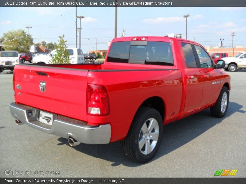 Flame Red / Dark Slate Gray/Medium Graystone 2011 Dodge Ram 1500 Big Horn Quad Cab