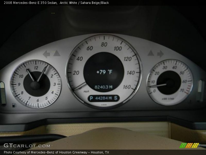 Arctic White / Sahara Beige/Black 2008 Mercedes-Benz E 350 Sedan