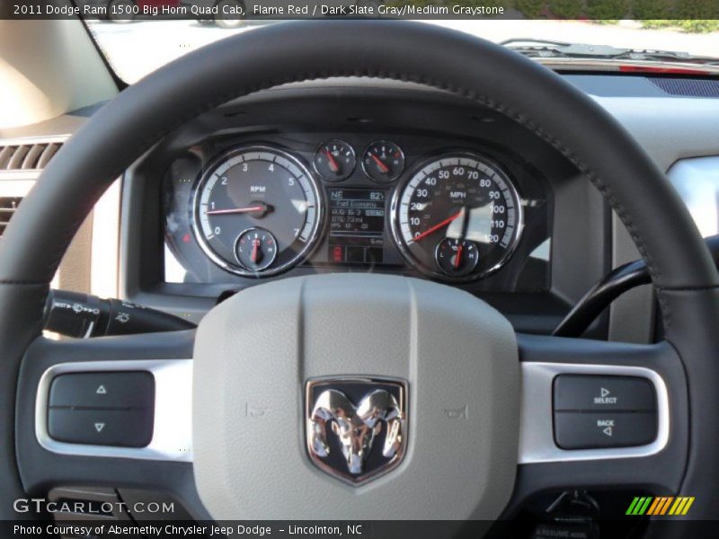 Flame Red / Dark Slate Gray/Medium Graystone 2011 Dodge Ram 1500 Big Horn Quad Cab