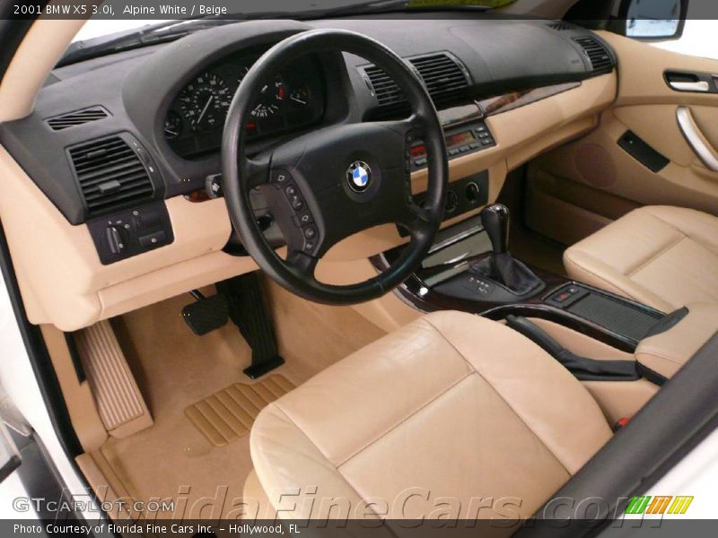 Alpine White / Beige 2001 BMW X5 3.0i