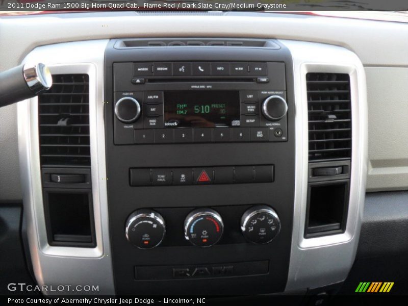Flame Red / Dark Slate Gray/Medium Graystone 2011 Dodge Ram 1500 Big Horn Quad Cab