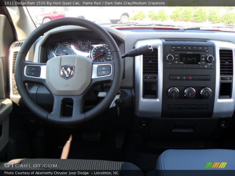 Flame Red / Dark Slate Gray/Medium Graystone 2011 Dodge Ram 1500 Big Horn Quad Cab