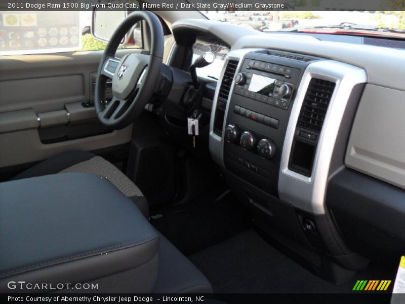 Flame Red / Dark Slate Gray/Medium Graystone 2011 Dodge Ram 1500 Big Horn Quad Cab