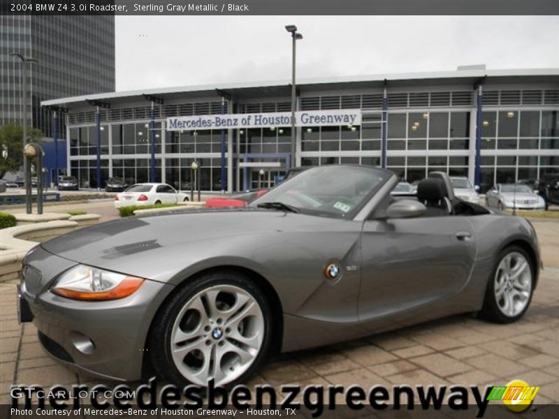 Sterling Gray Metallic / Black 2004 BMW Z4 3.0i Roadster