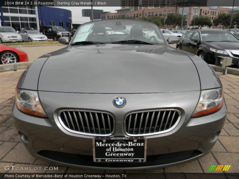 Sterling Gray Metallic / Black 2004 BMW Z4 3.0i Roadster