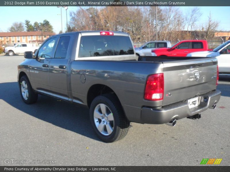 Mineral Gray Metallic / Dark Slate Gray/Medium Graystone 2012 Dodge Ram 1500 Express Quad Cab 4x4