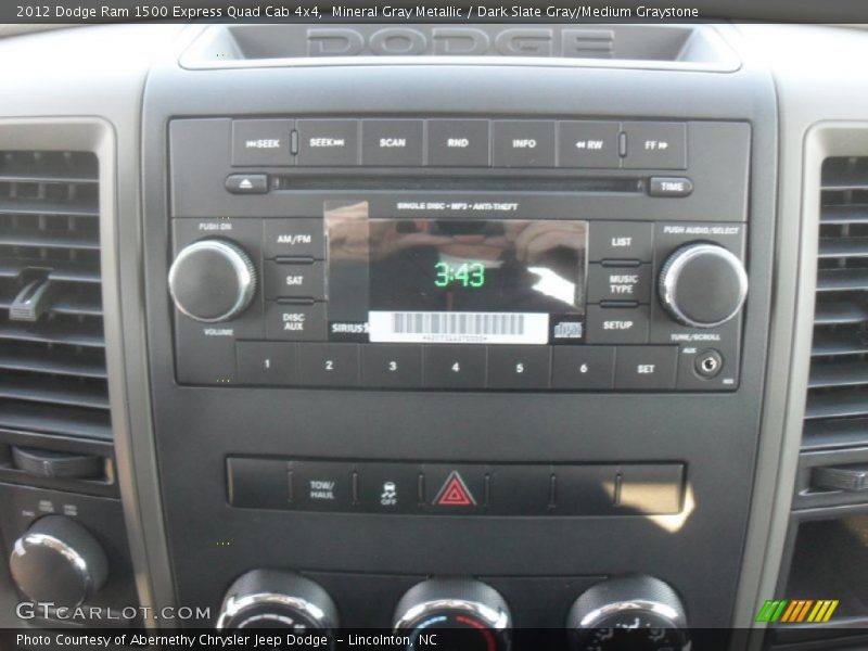 Mineral Gray Metallic / Dark Slate Gray/Medium Graystone 2012 Dodge Ram 1500 Express Quad Cab 4x4