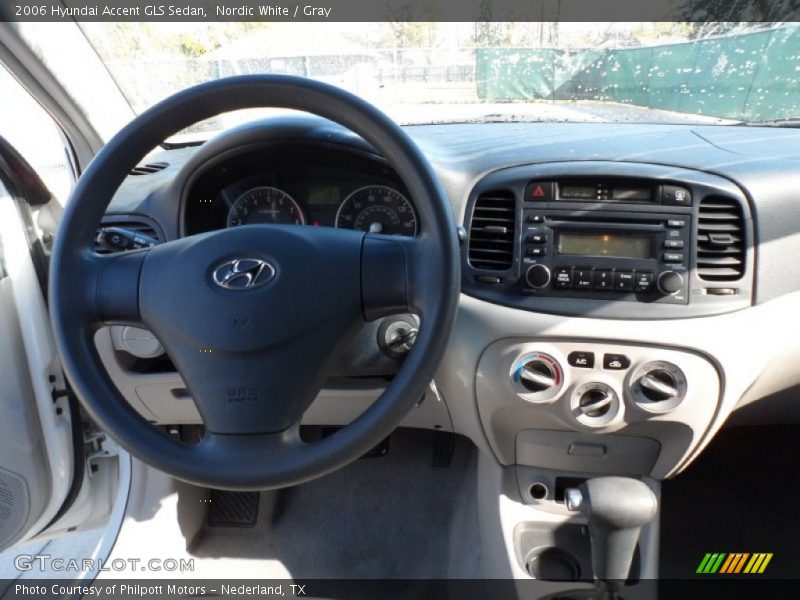 Nordic White / Gray 2006 Hyundai Accent GLS Sedan