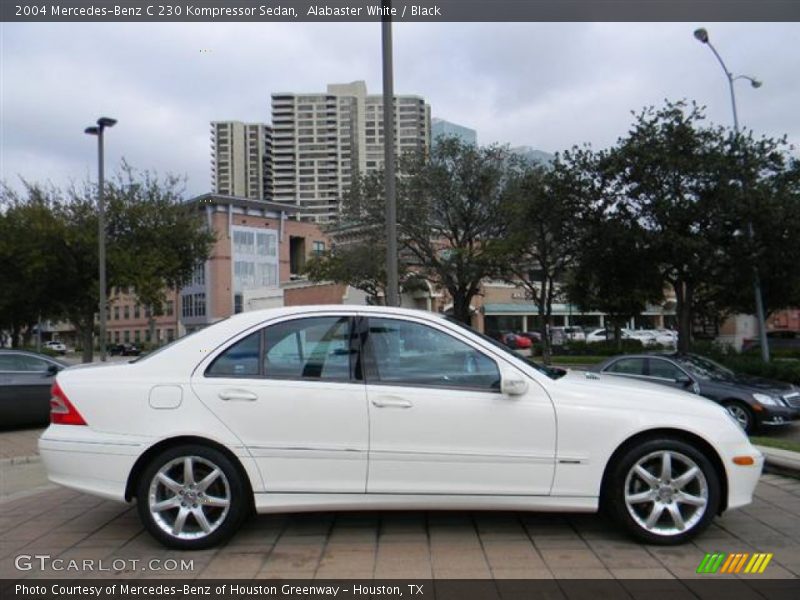 Alabaster White / Black 2004 Mercedes-Benz C 230 Kompressor Sedan