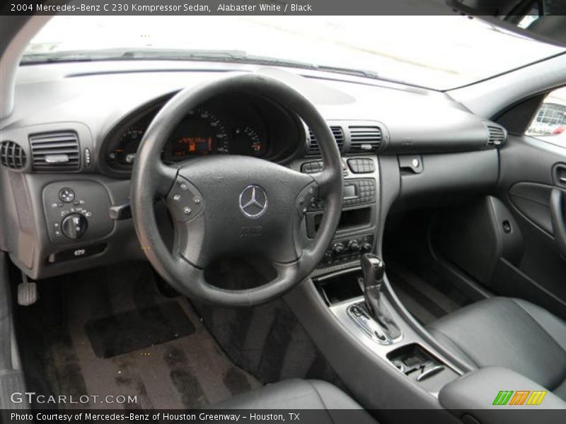 Alabaster White / Black 2004 Mercedes-Benz C 230 Kompressor Sedan