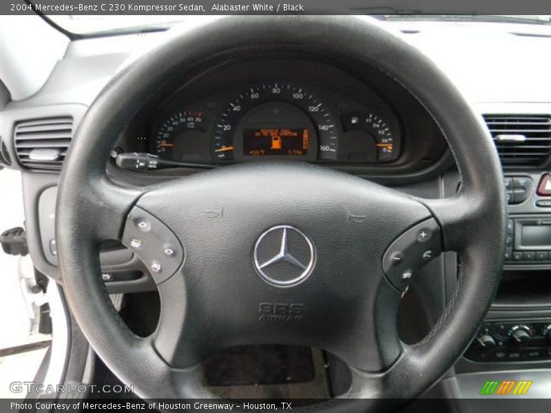 Alabaster White / Black 2004 Mercedes-Benz C 230 Kompressor Sedan