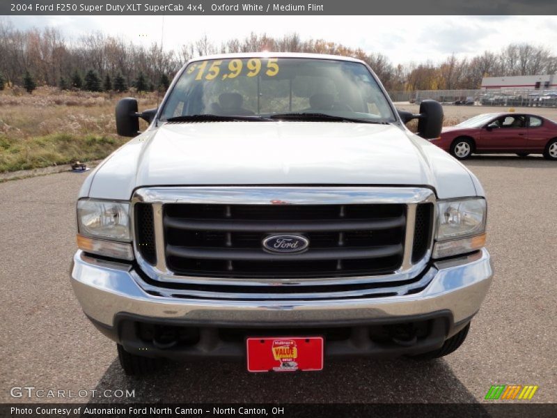Oxford White / Medium Flint 2004 Ford F250 Super Duty XLT SuperCab 4x4