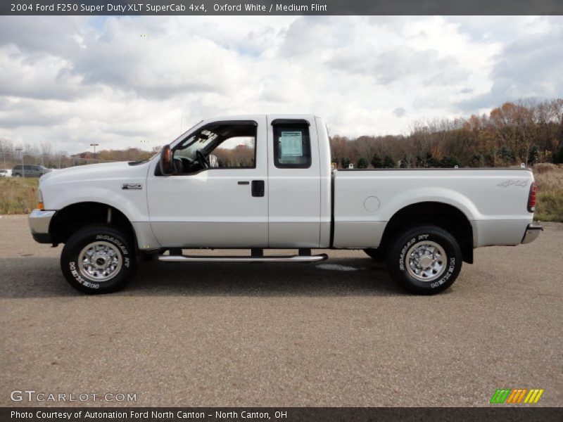 Oxford White / Medium Flint 2004 Ford F250 Super Duty XLT SuperCab 4x4