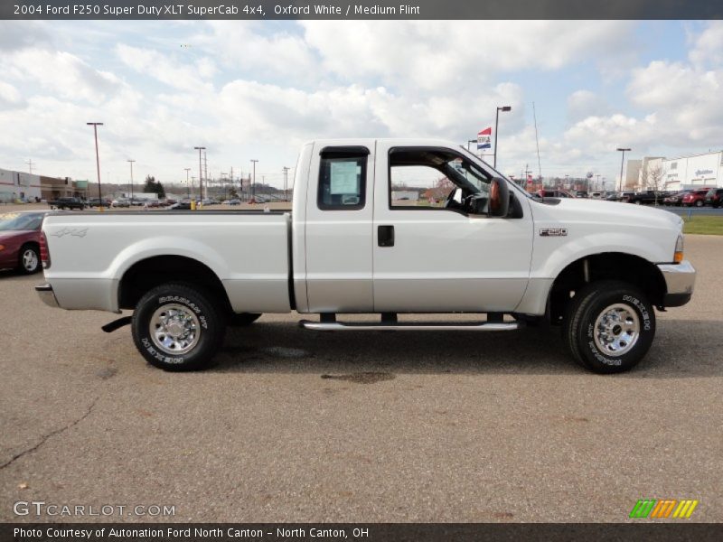 Oxford White / Medium Flint 2004 Ford F250 Super Duty XLT SuperCab 4x4