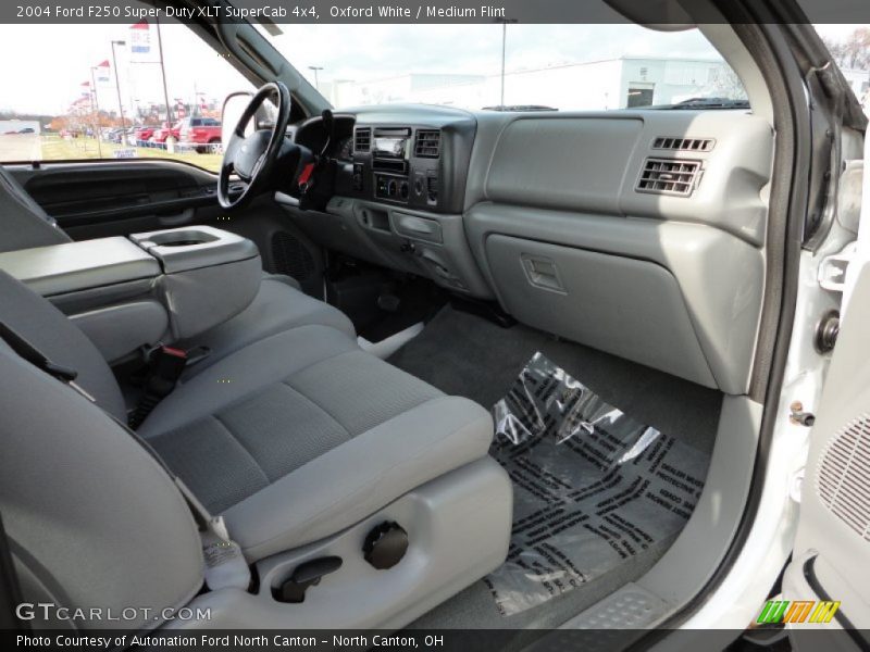Oxford White / Medium Flint 2004 Ford F250 Super Duty XLT SuperCab 4x4