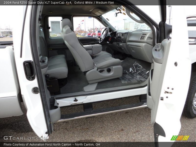 Oxford White / Medium Flint 2004 Ford F250 Super Duty XLT SuperCab 4x4
