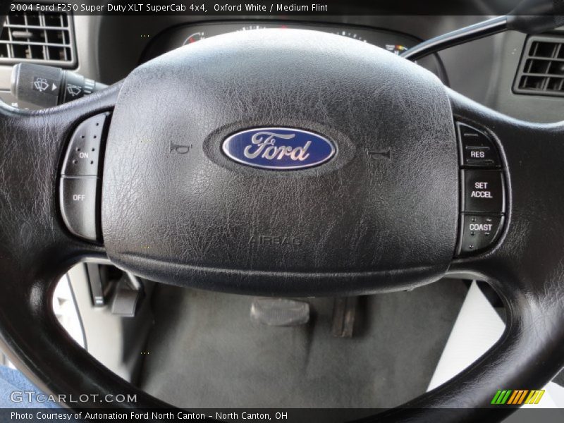 Oxford White / Medium Flint 2004 Ford F250 Super Duty XLT SuperCab 4x4