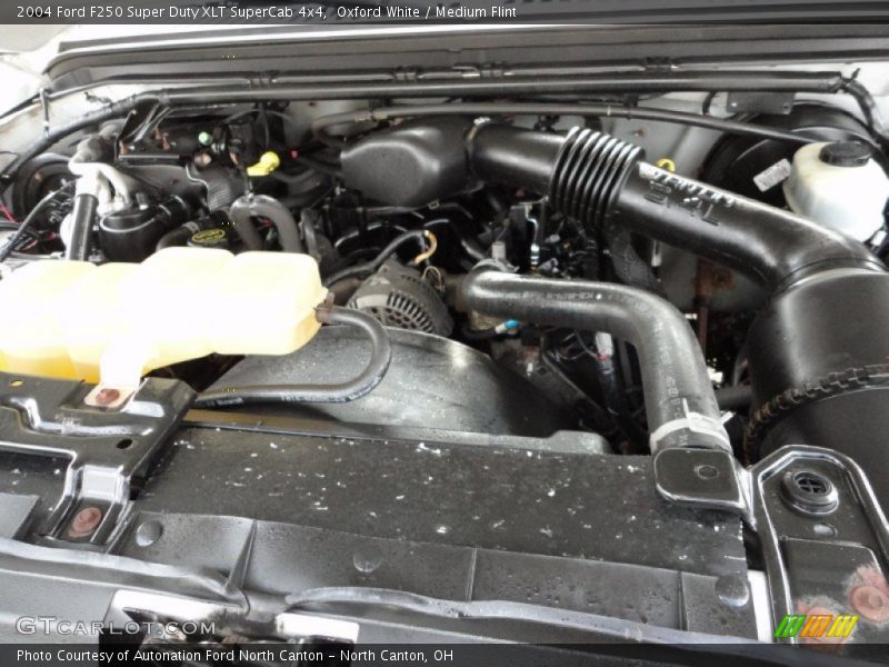 Oxford White / Medium Flint 2004 Ford F250 Super Duty XLT SuperCab 4x4
