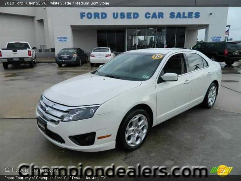 White Suede / Medium Light Stone 2010 Ford Fusion SE V6