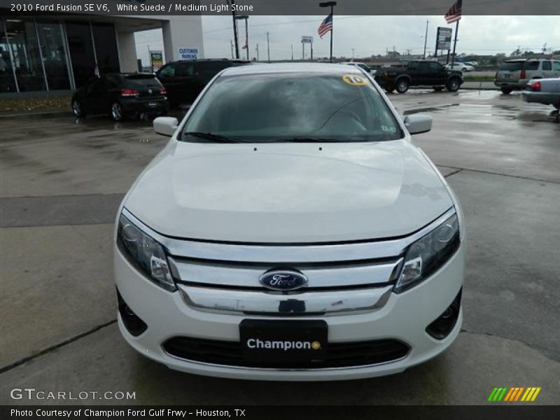 White Suede / Medium Light Stone 2010 Ford Fusion SE V6