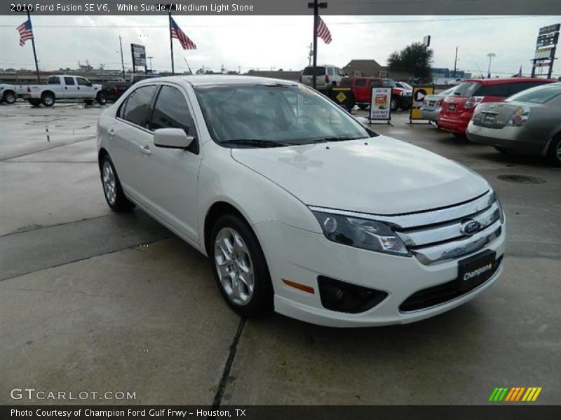 White Suede / Medium Light Stone 2010 Ford Fusion SE V6