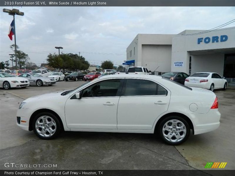 White Suede / Medium Light Stone 2010 Ford Fusion SE V6