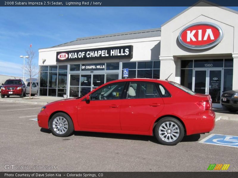 Lightning Red / Ivory 2008 Subaru Impreza 2.5i Sedan